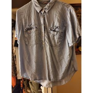 Denim like button up